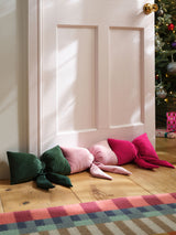 Next Pink/Green Christmas Velvet Bows Door Draught Excluder 88cm- Buy online at McGrocer