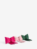 Pink/Green Christmas Velvet Bows Draught Excluder