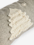 Grey Embroidered Christmas Tree Draught Excluder, UK version