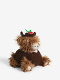 Hamish Highland Cow Christmas Pudding Doorstop, dimensions 25x24x20cm - British product