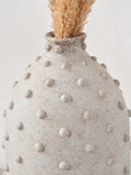 Pacific Lifestyle light grey textured dot stoneware vase 31cm - British product