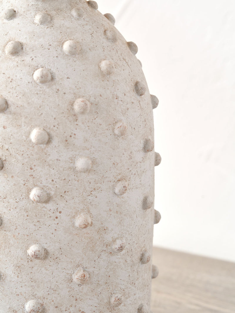Pacific Lifestyle light grey textured dot stoneware vase 31cm - British product