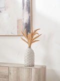 Pacific Lifestyle light grey textured dot stoneware vase 31cm - British product