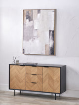 Next Pacific Lifestyle Greys Textured Abstract Canvas Wall Art with Natural Frame, 120x90cm- Buy online at McGrocer