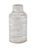 Pacific Lifestyle white stoneware dot design vase 30cm, imported from the UK