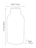 Pacific Lifestyle white stoneware dot design vase 30cm, imported from the UK
