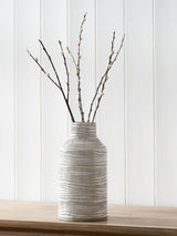 Next Pacific Lifestyle White Stoneware Dot Design Tall Decorative Vase 30cm- Buy online at McGrocer