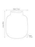 Pacific Lifestyle white stoneware dot design vase 20cm, imported from the UK