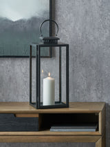 Next Pacific Lifestyle Black Glass Rectangular Large Lantern Candle Holder- Buy online at McGrocer