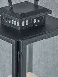 Pacific Lifestyle Black Glass Rectangular Large Lantern, imported from the UK