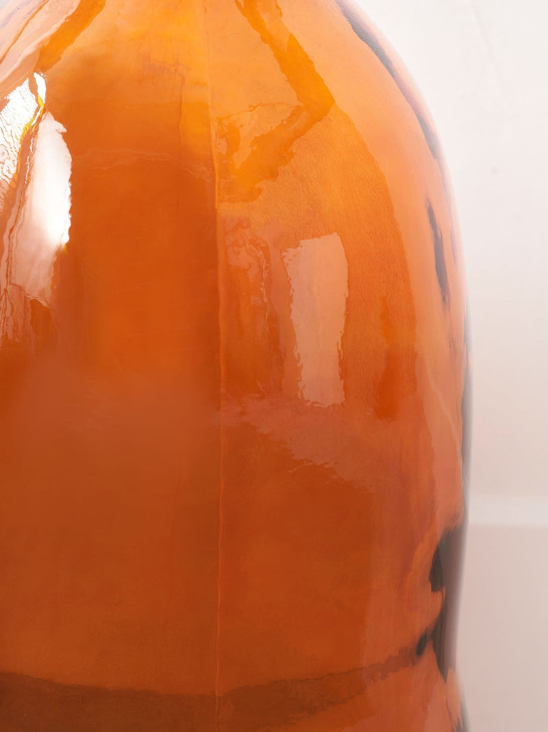 Pacific Lifestyle Orange Irregular Shaped Glass Tall Vase