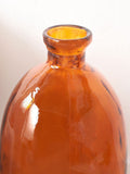 Pacific Lifestyle Orange Irregular Shaped Glass Tall Vase