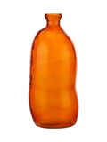 Pacific Lifestyle Orange Irregular Shaped Glass Tall Vase