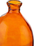 Pacific Lifestyle Orange Irregular Shaped Glass Tall Vase