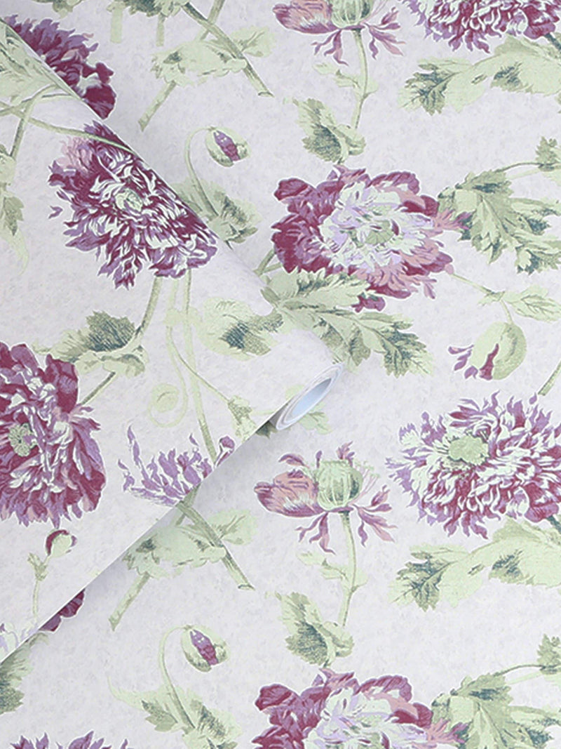 Laura Ashley Hepworth wallpaper sample Grape A4 - British product