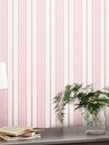 Laura Ashley Heacham Stripe Blush wallpaper sample A4, UK version