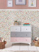 Next LavenderPeach Woodland Ditsy Lavender/Peach Floral Wallpaper Sample A4- Buy online at McGrocer