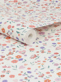 LavenderPeach A4 wallpaper sample ditsy floral lavender peach (British brand)