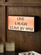 Next Black Live Laugh Leave Light Up Box Wall Art- Buy online at McGrocer