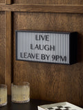 Live Laugh Leave light up box wall art black (British brand)