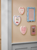Multi ceramic bright love heart wall art set of 3 (British brand)