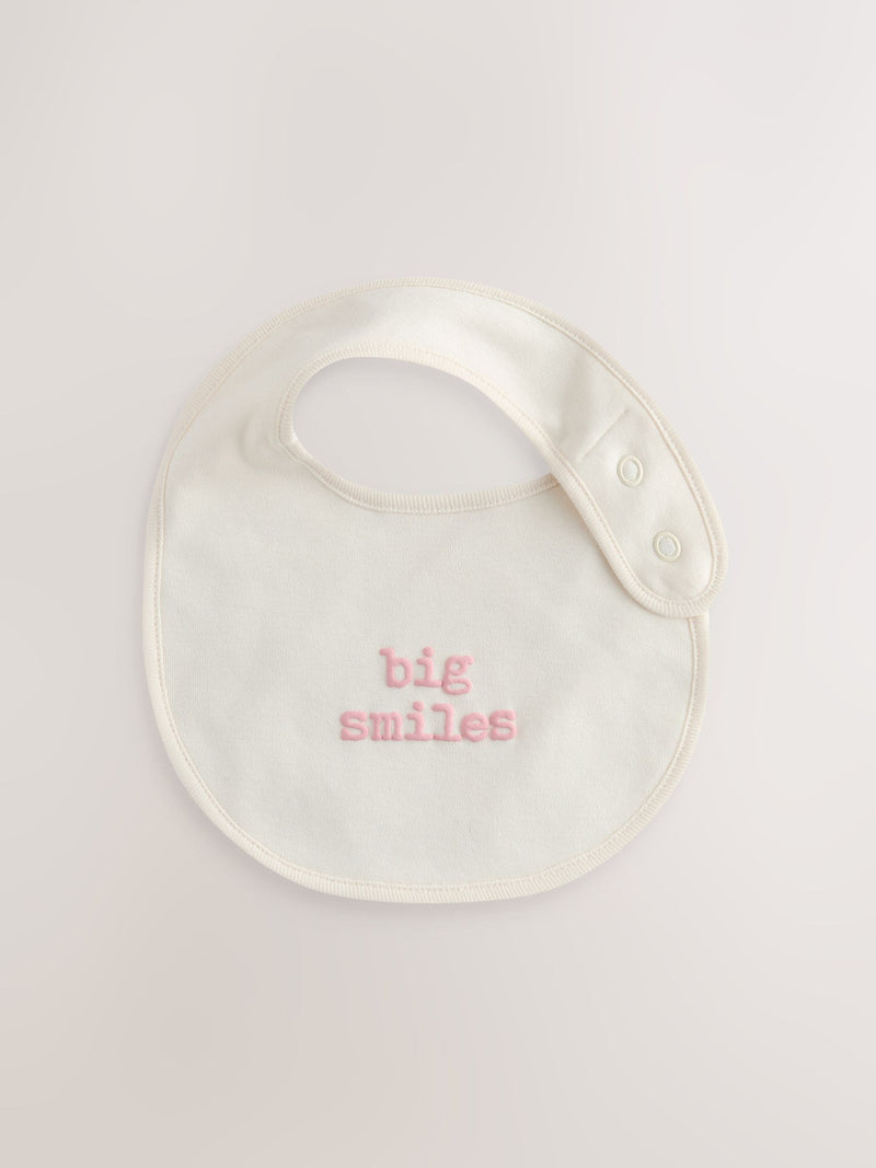 Pink Heart baby bibs 5 pack cotton (British brand)