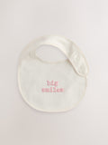 Pink Heart baby bibs 5 pack cotton (British brand)