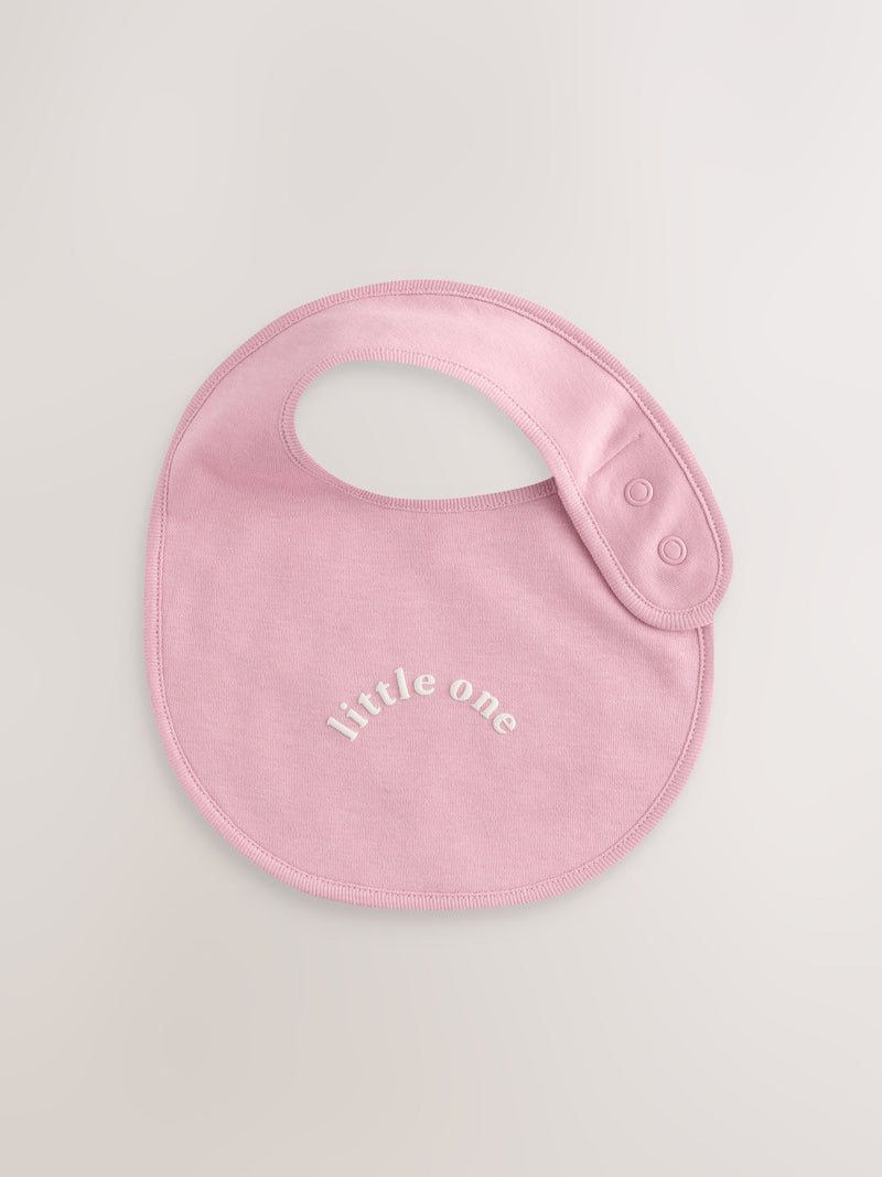 Pink Heart baby bibs 5 pack cotton (British brand)