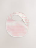 Pink Heart baby bibs 5 pack cotton (British brand)