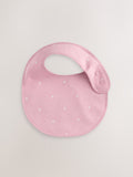 Pink Heart baby bibs 5 pack cotton (British brand)
