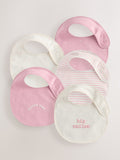 Pink Heart baby bibs 5 pack cotton (British brand)