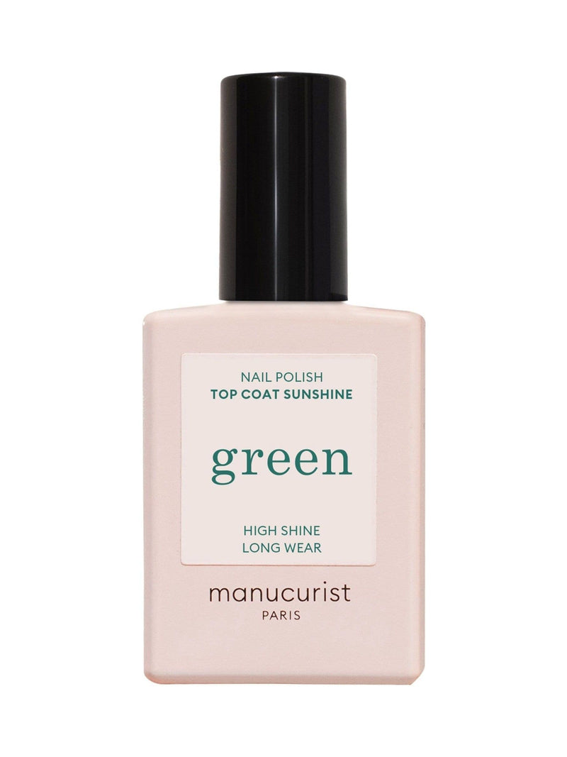Manucurist Green Sunshine top coat nail polish, imported from the UK