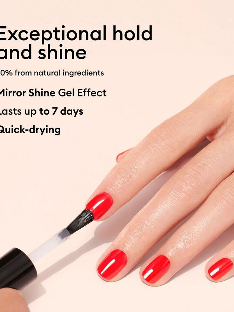 Manucurist Green Sunshine top coat nail polish, imported from the UK