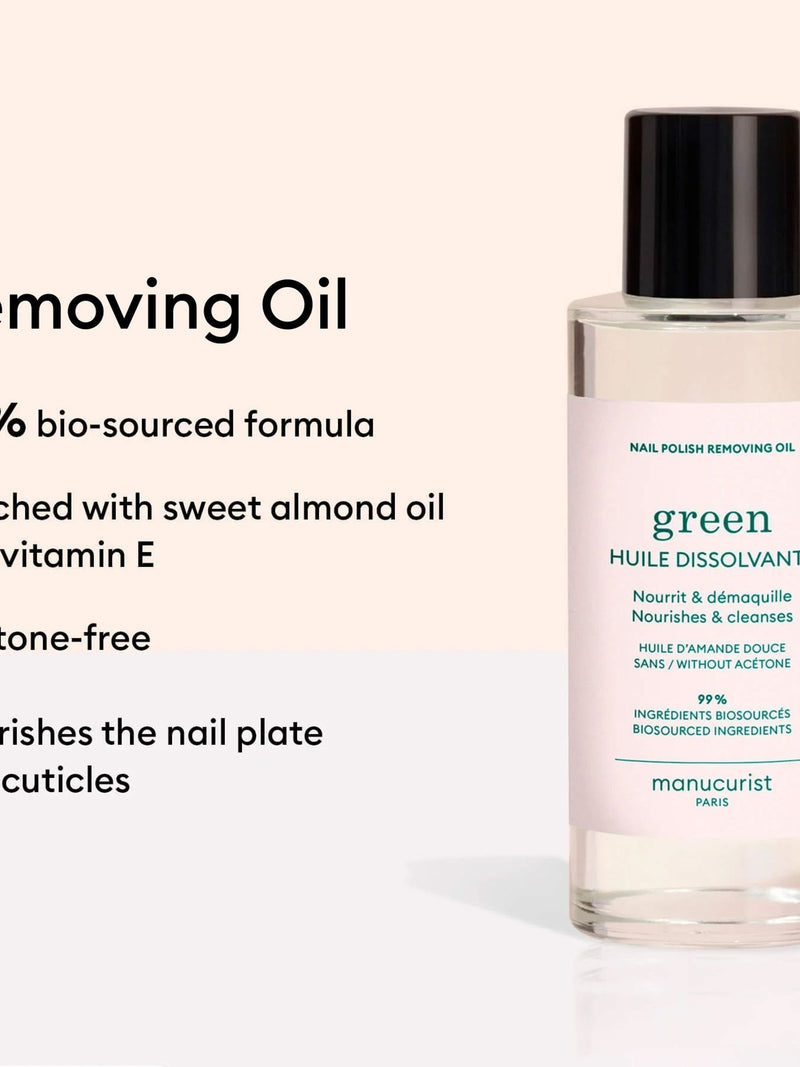 Manucurist Green nail polish remover, imported from the UK