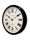 Brookpace Lascelles Black wall clock with Roman numerals 50cm diameter - British product