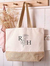 Next No Ordinary Gift Personalised Birth Flower Initial Tote Bag- Buy online at McGrocer