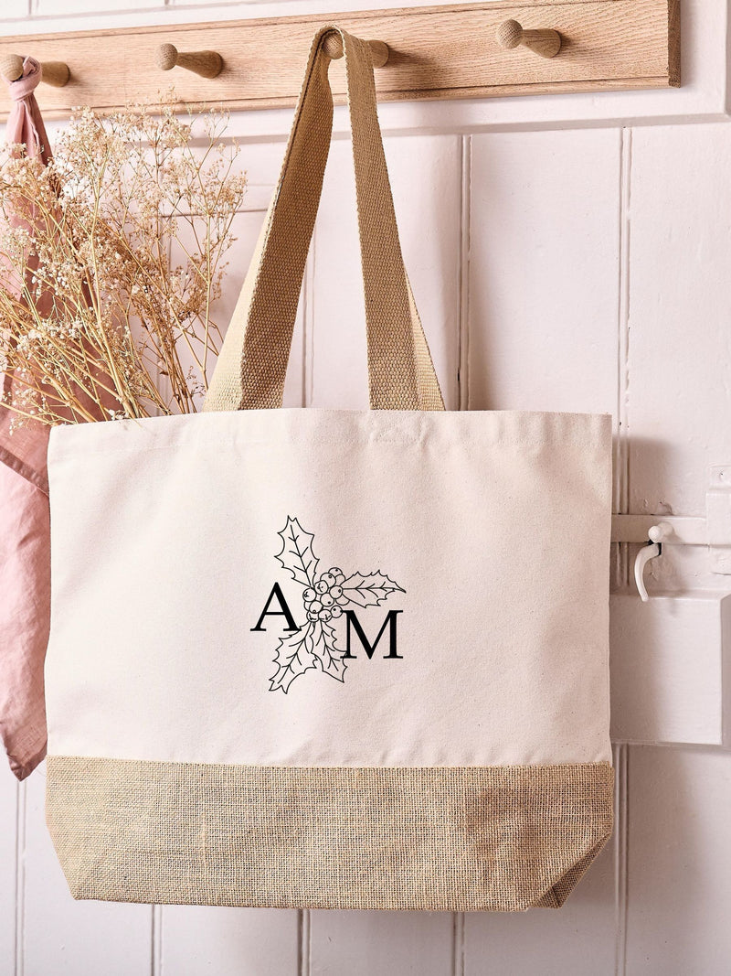 No Ordinary Gift birth flower jute tote bag, imported from the UK
