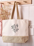 No Ordinary Gift birth flower jute tote bag, imported from the UK