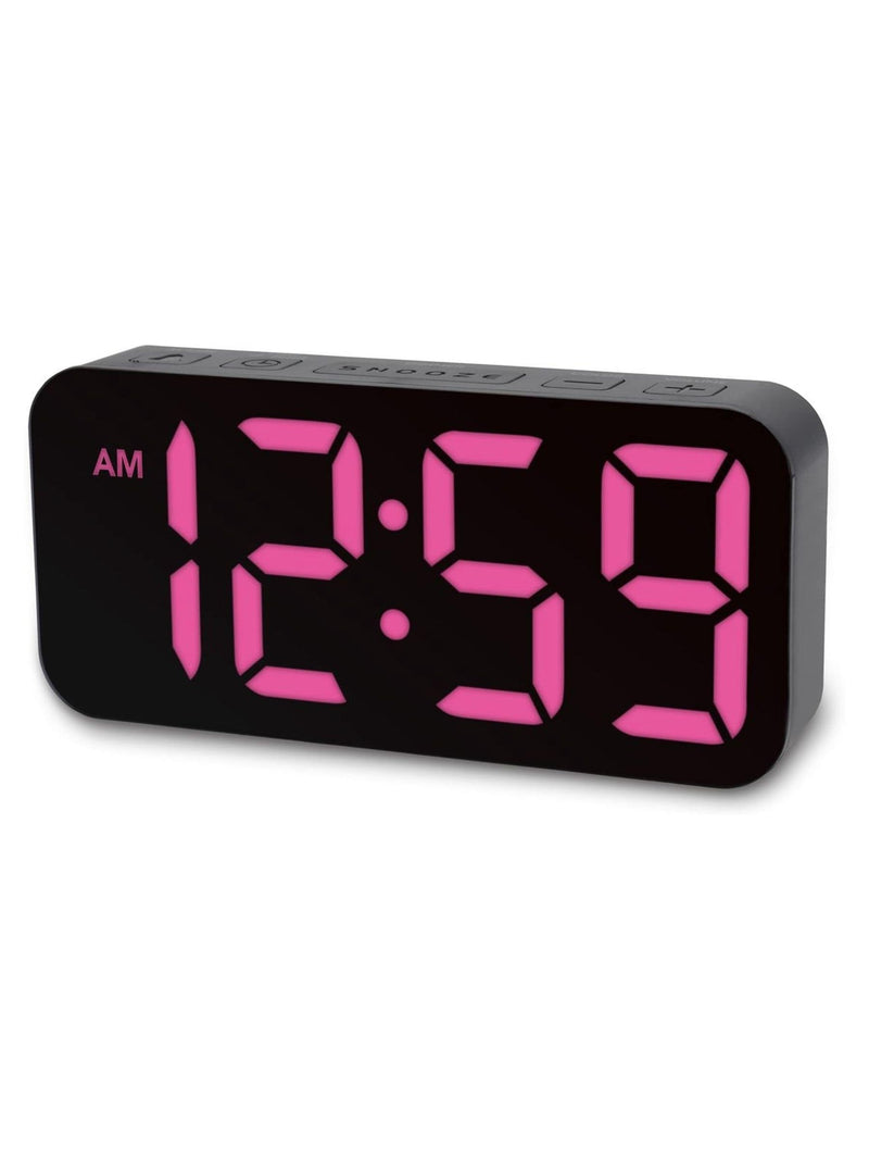 Acctim Clocks Black Ramone LED Farbwechsel Wecker - Britisches Produkt