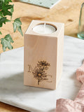 No Ordinary Gift personalised wooden candle holder, imported from the UK