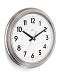 Acctim Clocks Chrome Clayton Effect wall clock 40cm, UK version