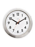 Acctim Clocks Chrome Clayton Effect wall clock 40cm, UK version