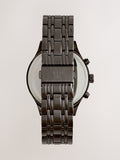 Silver dark blue bracelet chronograph watch (British brand)