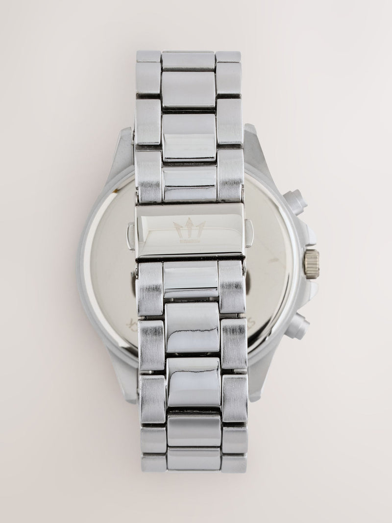 Silver Dark Green Border Bracelet Diver Watch (British brand)