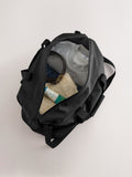 Black rubberised weekend holdall bag UK version