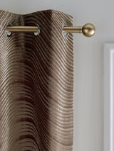 Next Mocha Brown Collection Luxe Heavyweight Velvet Swirl Eyelet Lined Curtains- Buy online at McGrocer