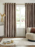 Collection Luxe mocha brown velvet curtains eyelet lined (British brand)