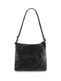 Pavers black multi-zip leather cross-body bag - British product