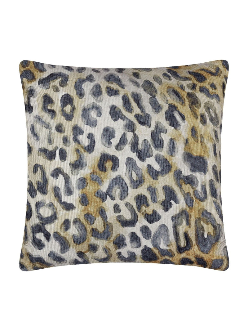 Paoletti leopard print woven outdoor cushion (British brand)