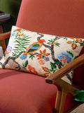 Wylder embroidered cushion with bird motif, 50x50cm, imported from the UK